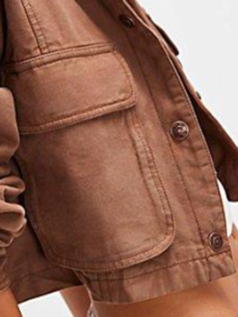 We The Free (Free People) Women's Martha Workwear Jacket In Coco - XL NWT - Picture 4 of 11